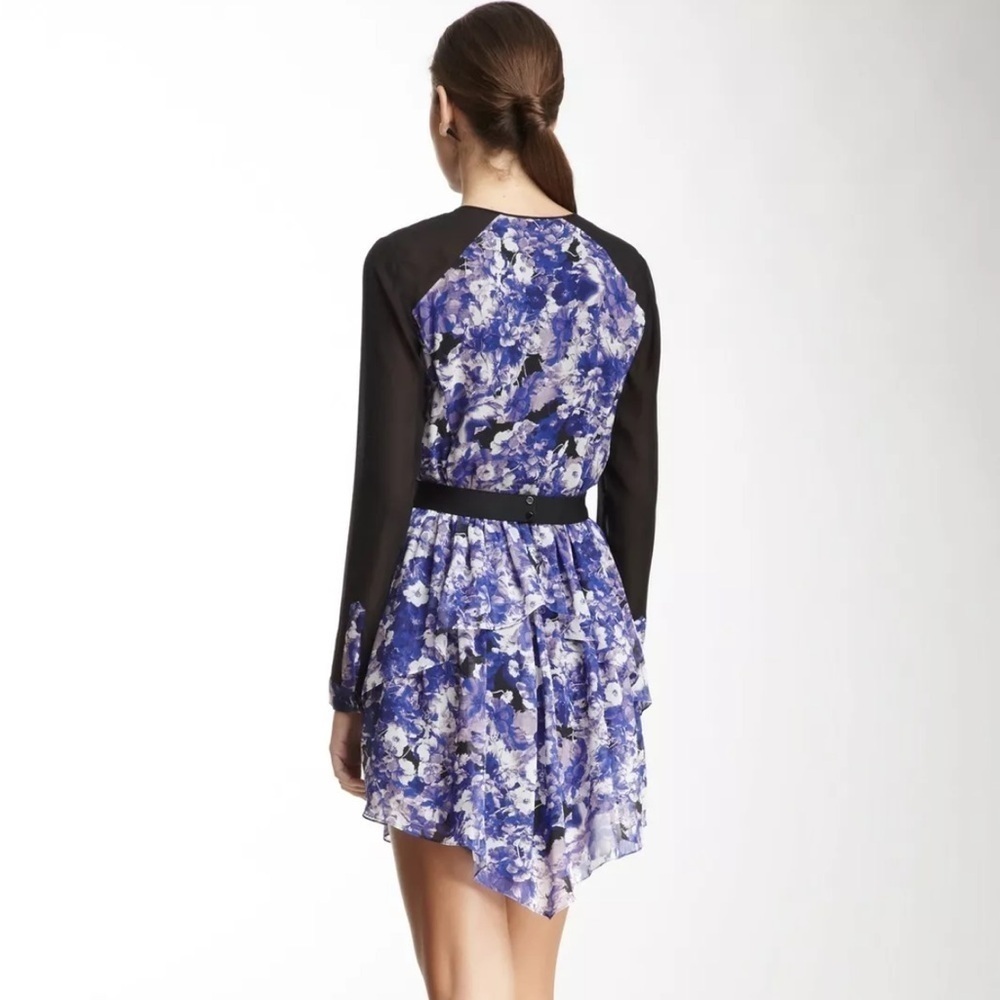 Robert Rodriguez Floral Print Silk Dress Sz 4 AMETHYST - Picture 2 of 13